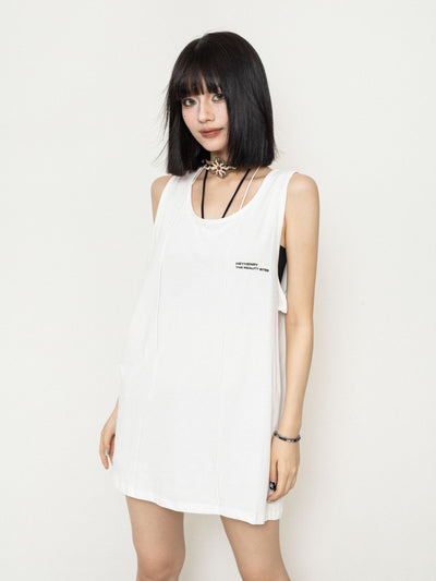 Simple Loose Casual Sleeveless Top ZER0218