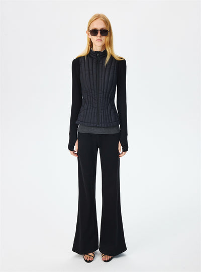 Draped High Waisted Flared Sweatpants CUR0270