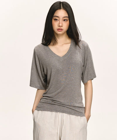Stretch V-neck T-shirt ANA0027
