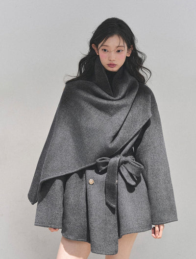 Multi Color Double-faced Wool Coat DIA0704