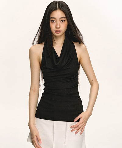 Swing Collar Halter Neck Backless Top ANA0042