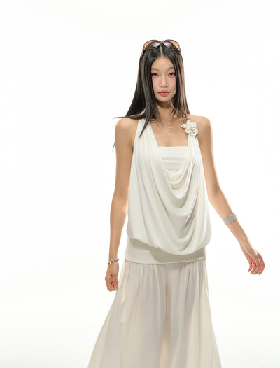 Halter Neck Camellia Top/Pants 4MU0119