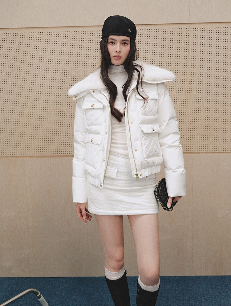 Detachable Puffy Collar Down Jacket LAL0246