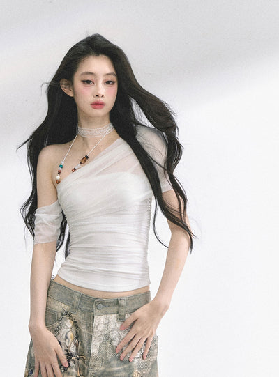 One Shoulder Slimming T-shirt DIA0491