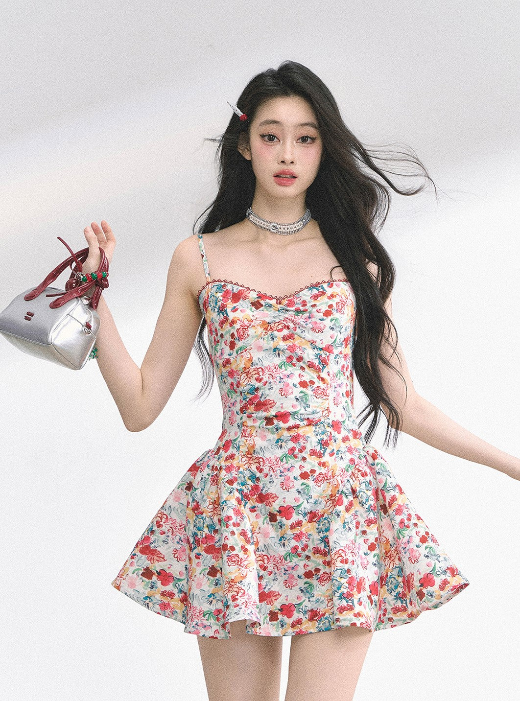 Slimming Lace Floral Dress DIA0487