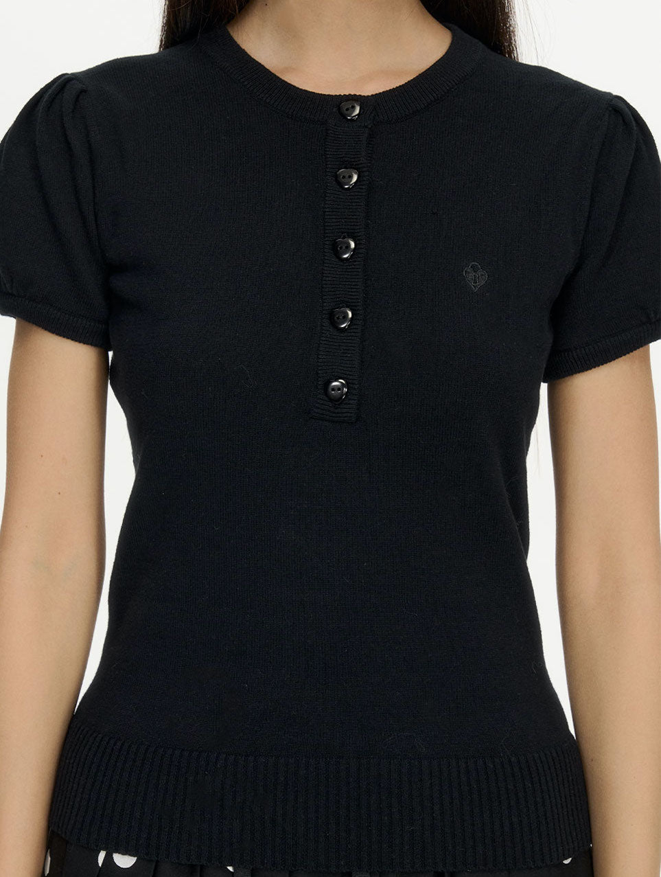 Love Lock Henley Collar T-shirt NEC0206
