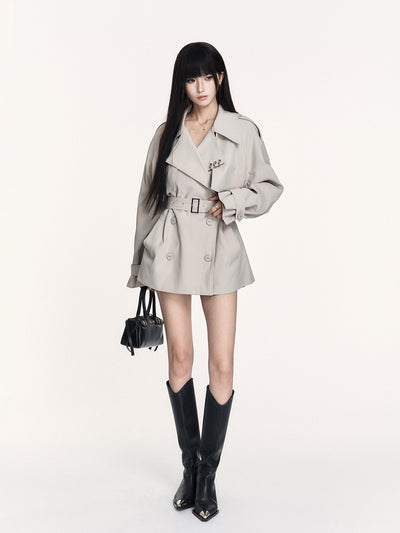 Classic Stylish Short Trench Coat VOC0455