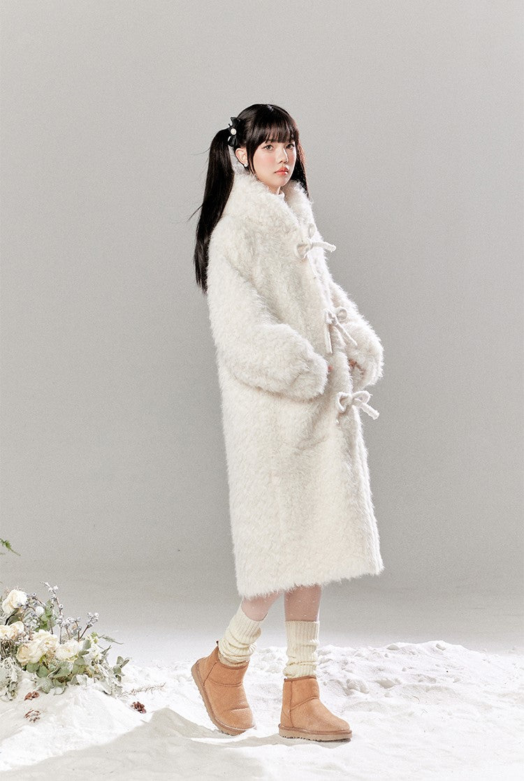 Hooded Lambswool Fur Warm Coat/Solid Color Base Sweater TBI0042