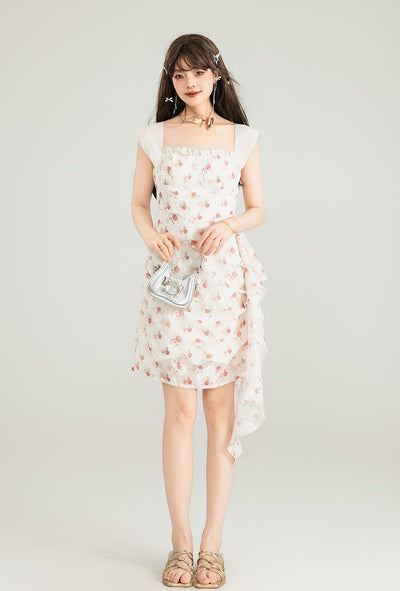 Three-dimensional Flower Slim Dress KEI0132