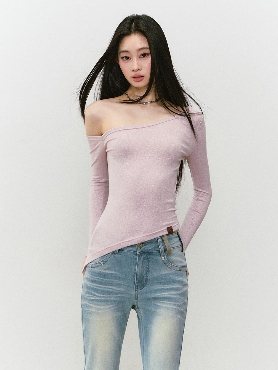 One Shoulder Irregular T-shirt VIA0338