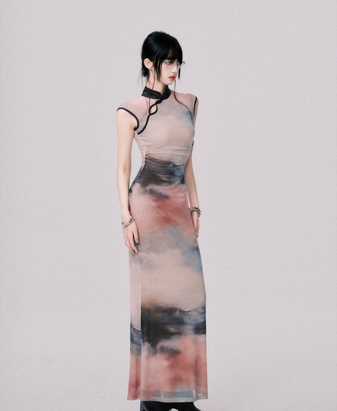 Ink Painting Chinese Long Dress LUL0148