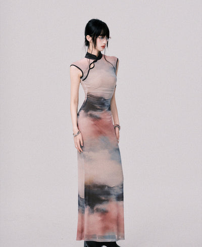 Ink Painting Chinese Long Dress LUL0148