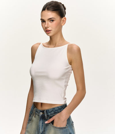High-end Slim Sleeveless Short Top ANA0017