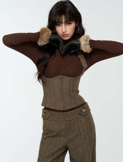 High-End Suit Tweed Vest/Pants 4MU0182