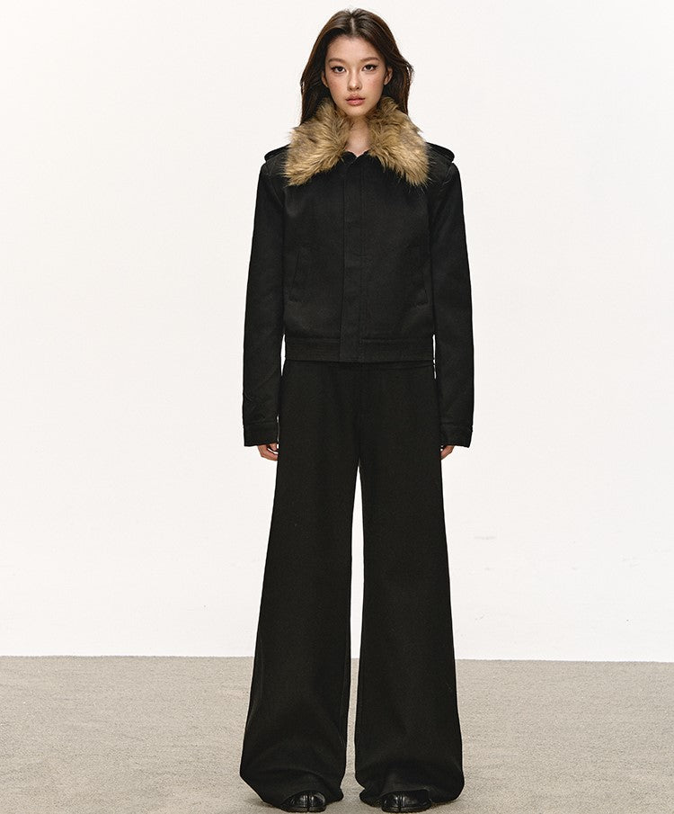 Fur-Collar Quilted Casual Short Jacket ANA0085