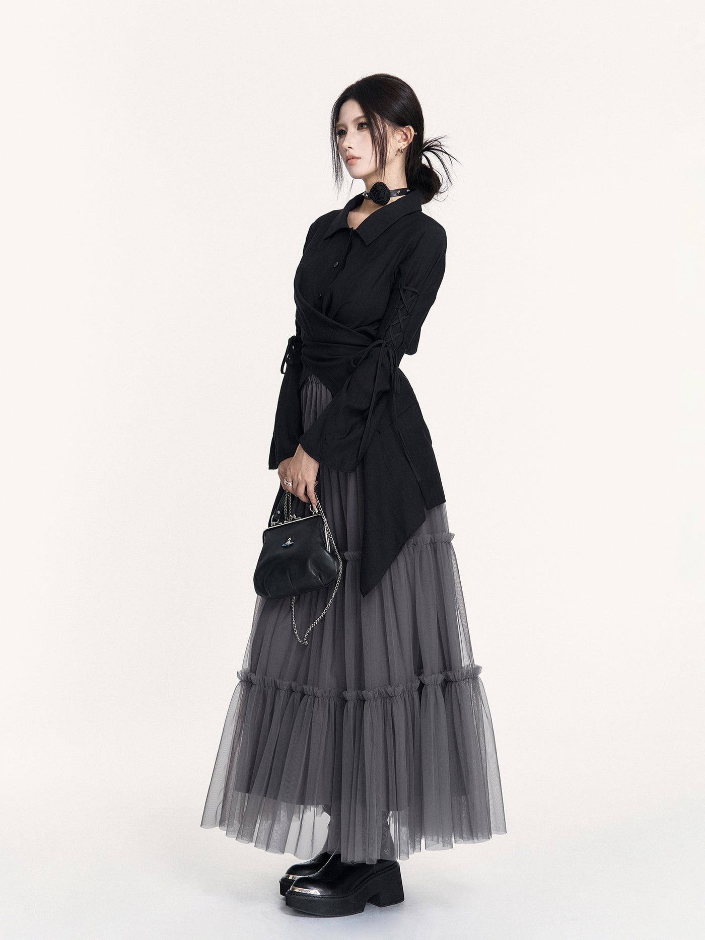 Romantic Irregular Mesh Cake Skirt VOC0436