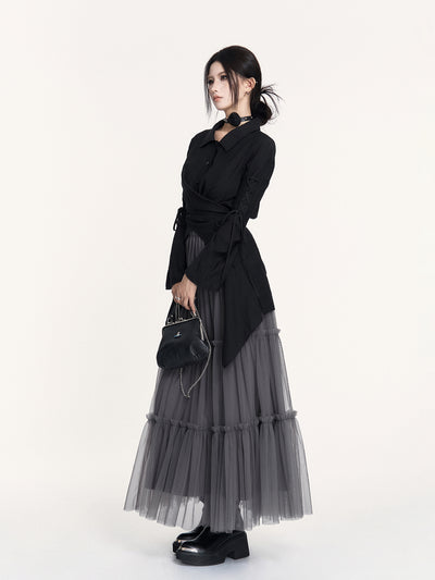 Romantic Irregular Mesh Cake Skirt VOC0436