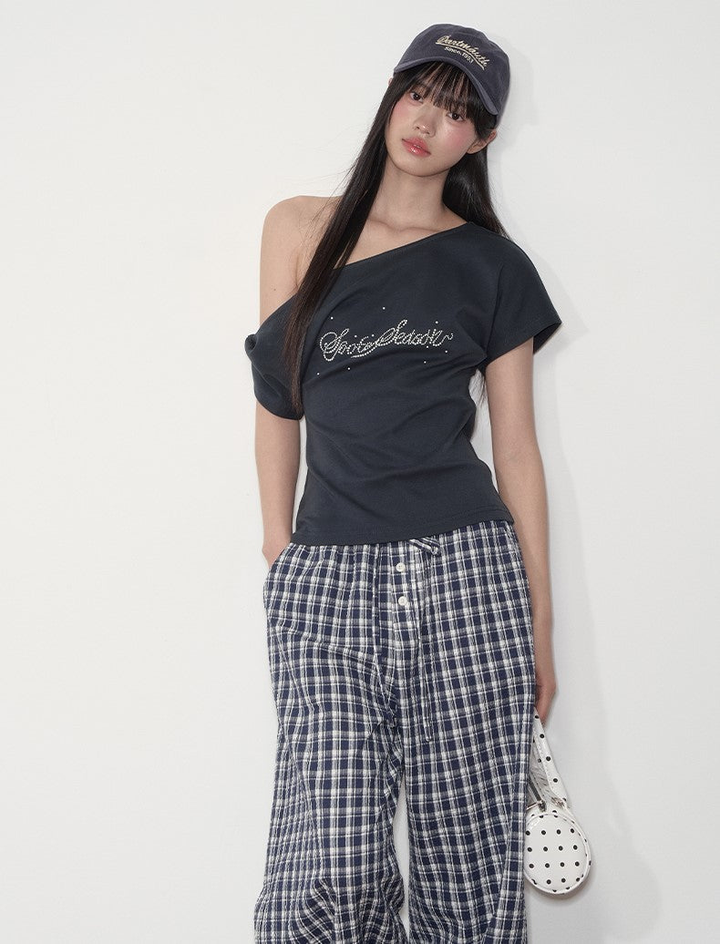 Twisted Diamond Pearl Casual T-shirt SOO0009