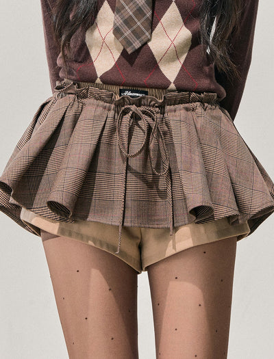 American Style Pleated Mini Skirt DIA0734