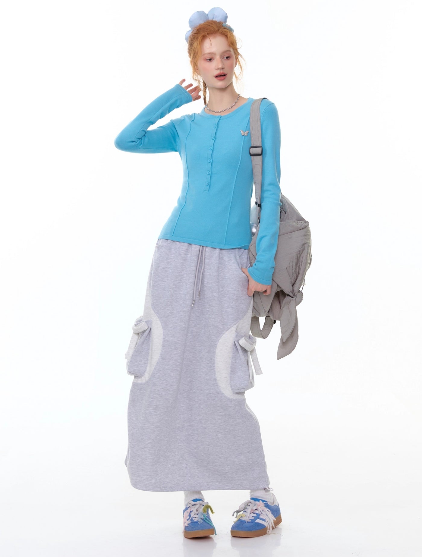 High Waist Mid-length Bow Skirt ZIZ0302