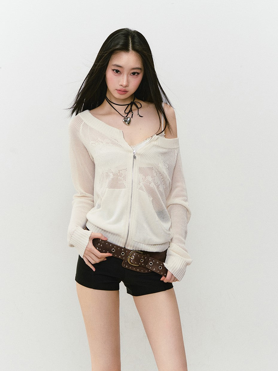 Flower Hollow Casual Jacket VIA0332