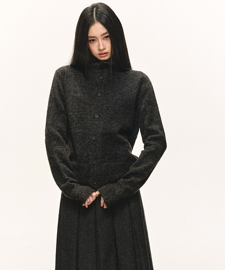 Turtleneck Button Knitted Cardigan ANA0086