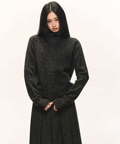 Turtleneck Button Knitted Cardigan ANA0086