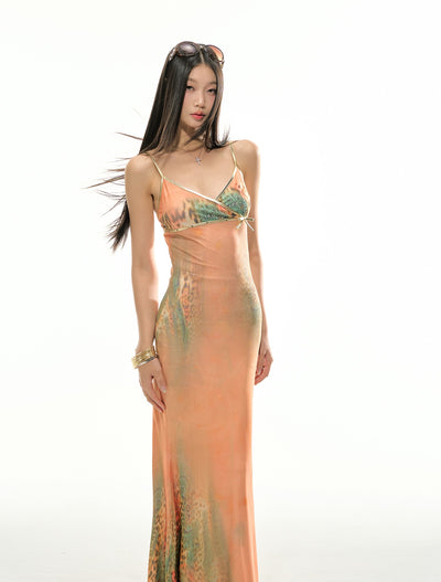 Leopard Print Suspender Dress 4MU0112