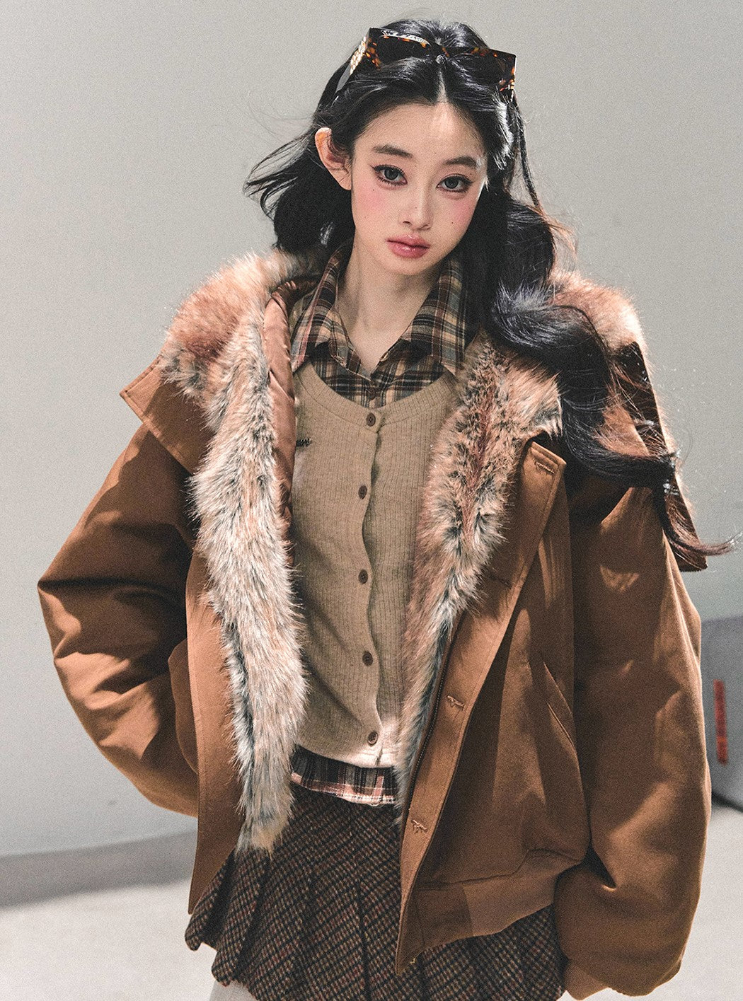 Fur Quilted Warm Coat DIA0664