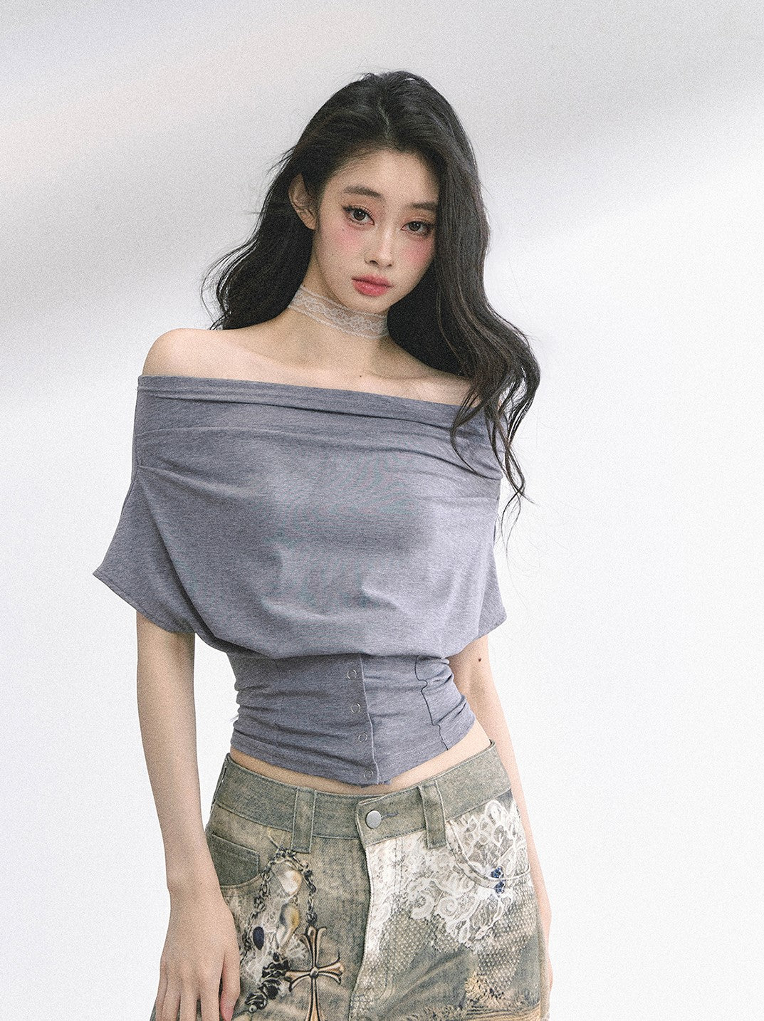 Waist Slimming Short T-shirt DIA0481