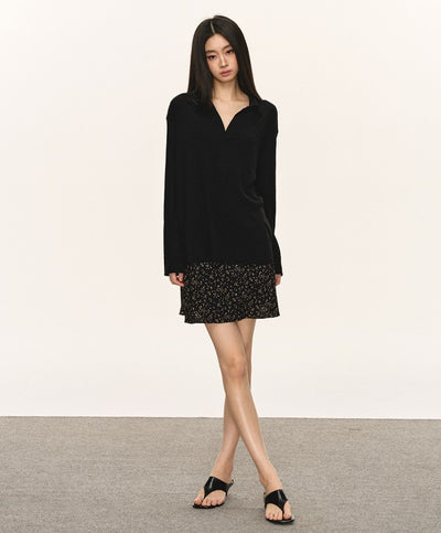 Lapel Loose V-neck Sunscreen Shirt ANA0057