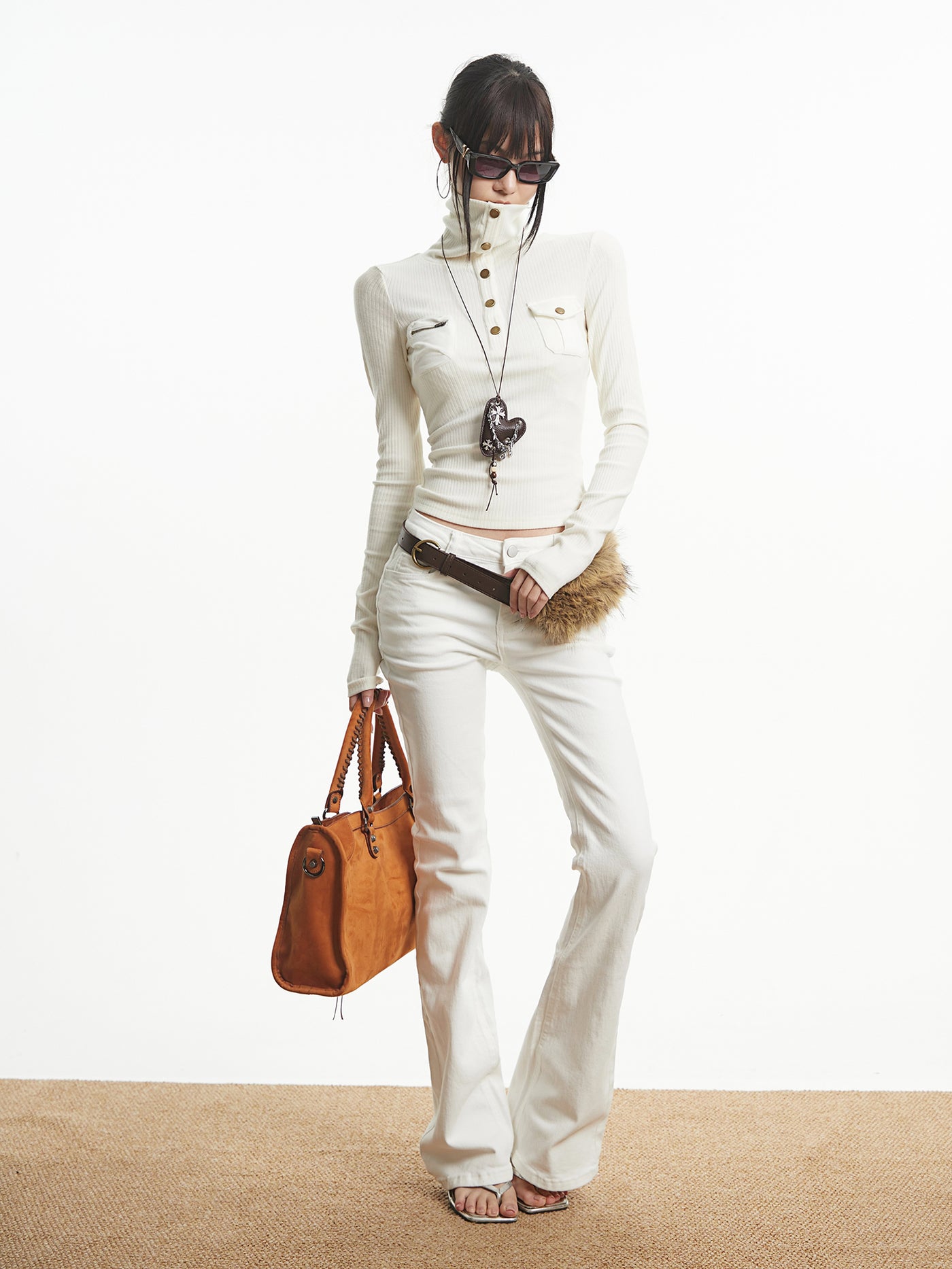 Retro Slim Fit Flared Skinny Jeans UNC0313