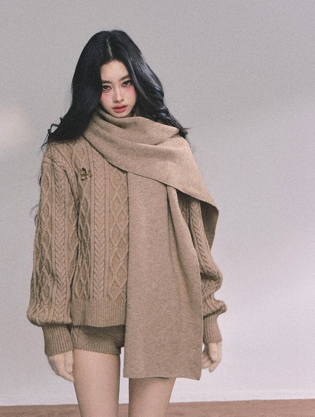 Cable Sweater/Scarf/Shorts DIA0621