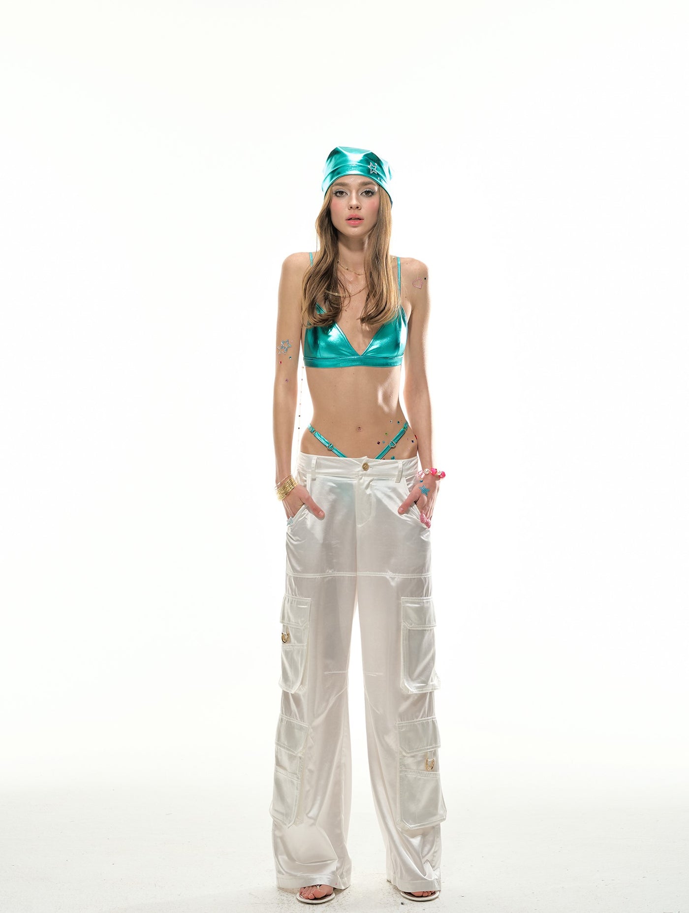 Platinum Wide-leg Workwear Pants 4MU0113