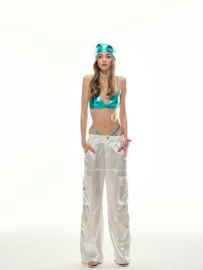 Platinum Wide-leg Workwear Pants 4MU0113