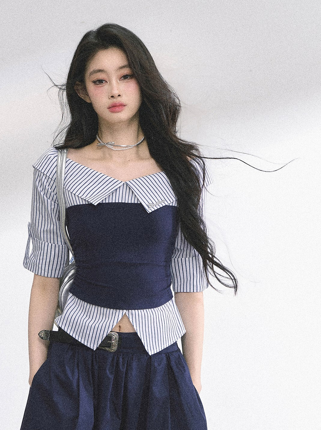 Large Collar Short-sleeved Shirt DIA0527