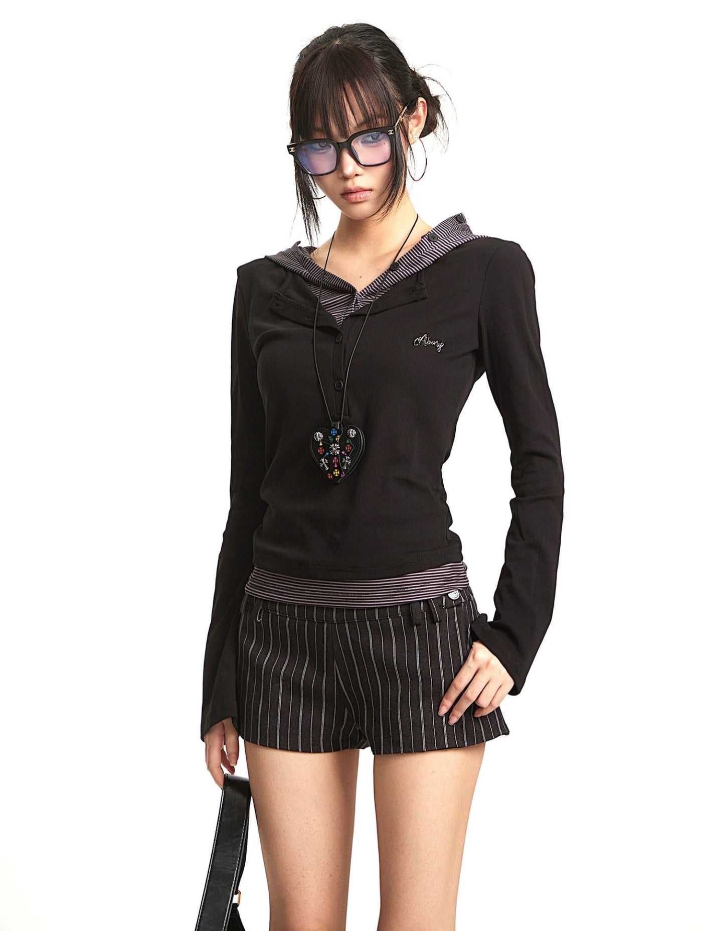 Fake Two-piece Hooded T-shirt UNC0284