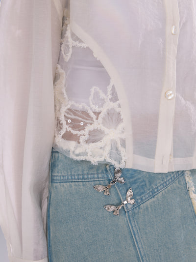 Lace Lyocell Sunscreen Shirt COT0267