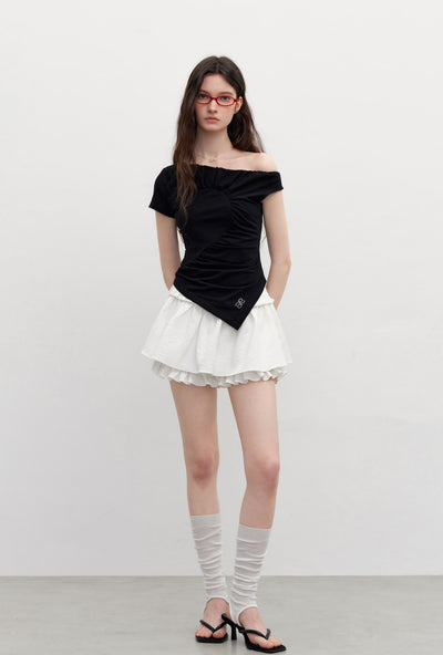Lace Splicing Short Skirt AYF0096