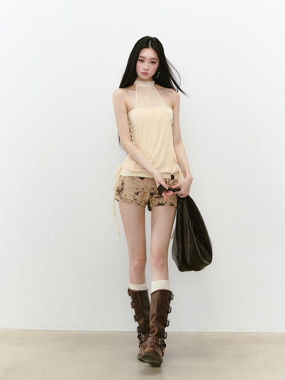Halter Neck Glittering Top VIA0240