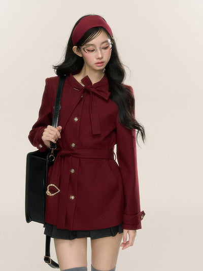 British Style Intellectual Suit Red Jacket DIA0234