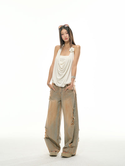 Halter Neck Camellia Top/Pants 4MU0119