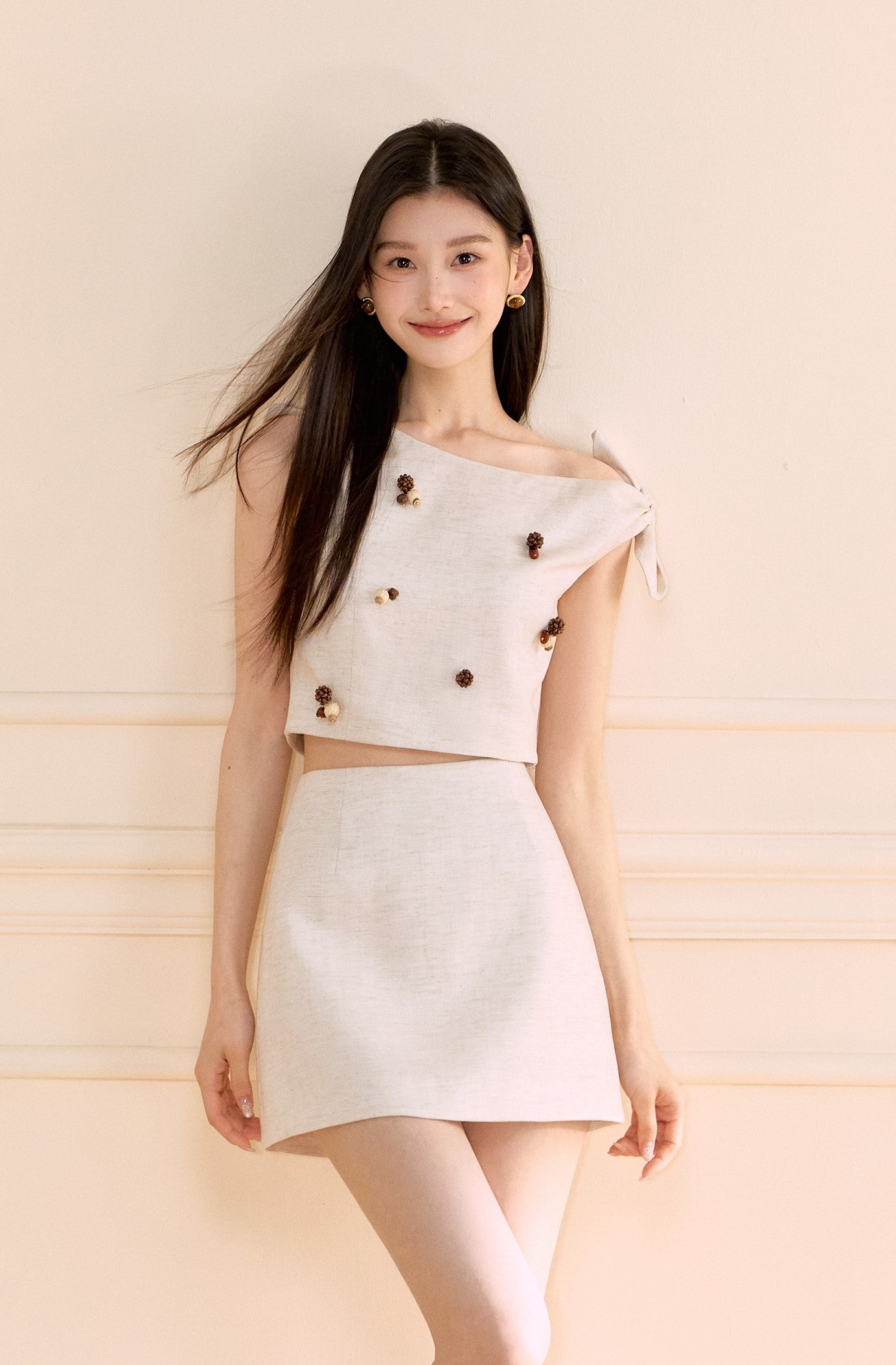 Asymmetric Sleeveless Shirt/Skirt OSH0150
