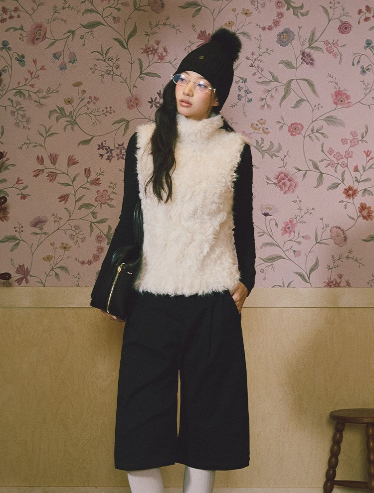 Eco-friendly Stand Collar Fur Vest LAL0238