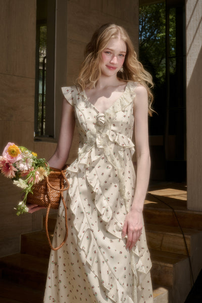 Mint and Lemon Lace Dress GRO0131