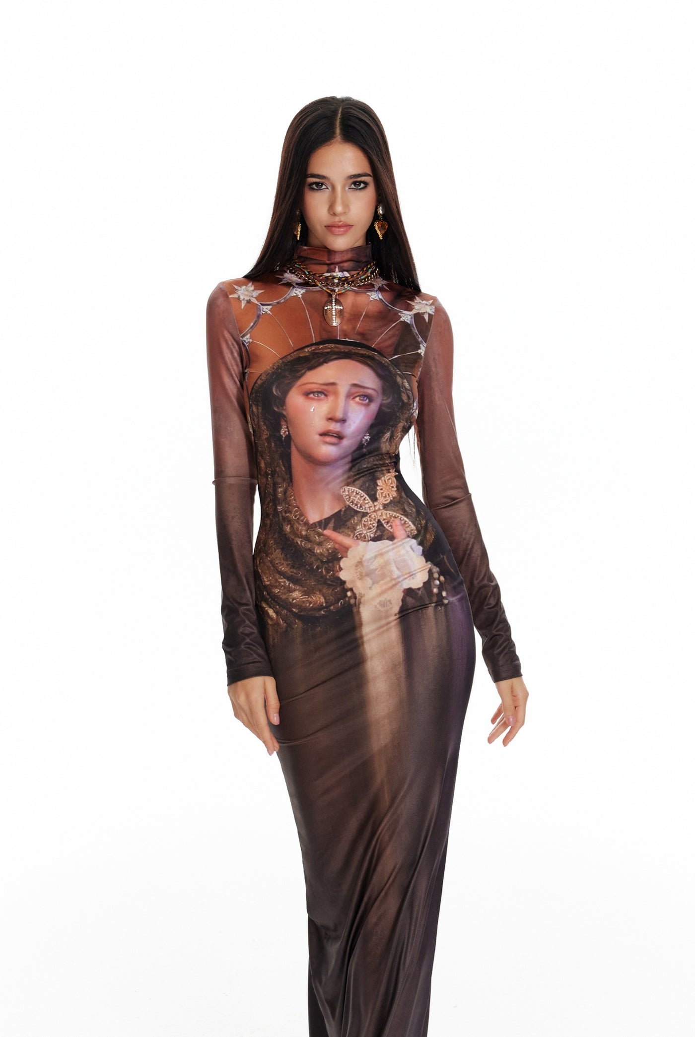 Madonna Oil Painting Long Dress 4MU0071