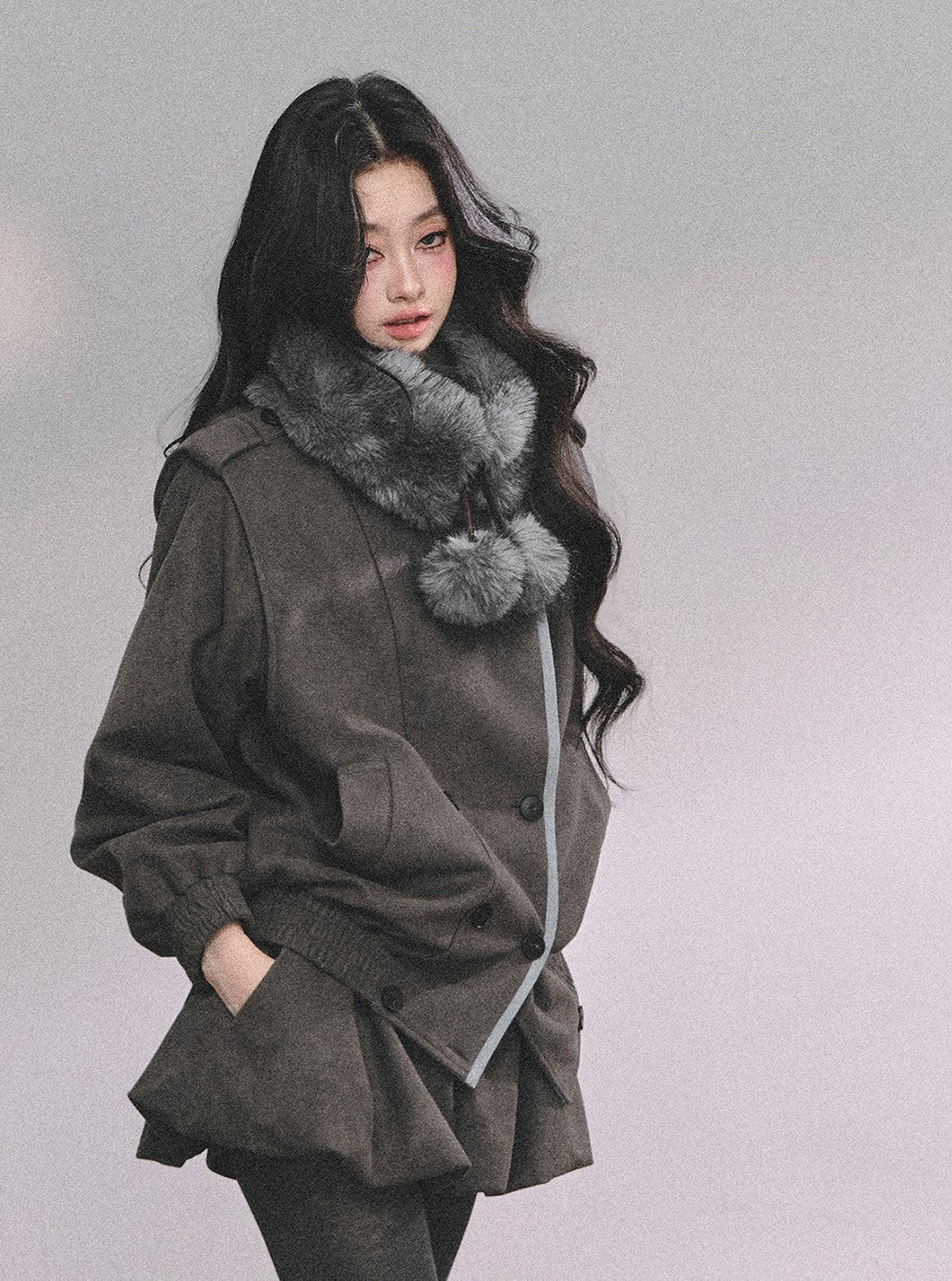 Imitation Fur Collar Scarf DIA0622