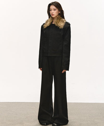 Fur-Collar Quilted Casual Short Jacket ANA0085