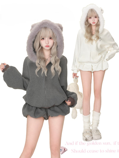 Sparkling Hooded Jacket/Shorts SER0197