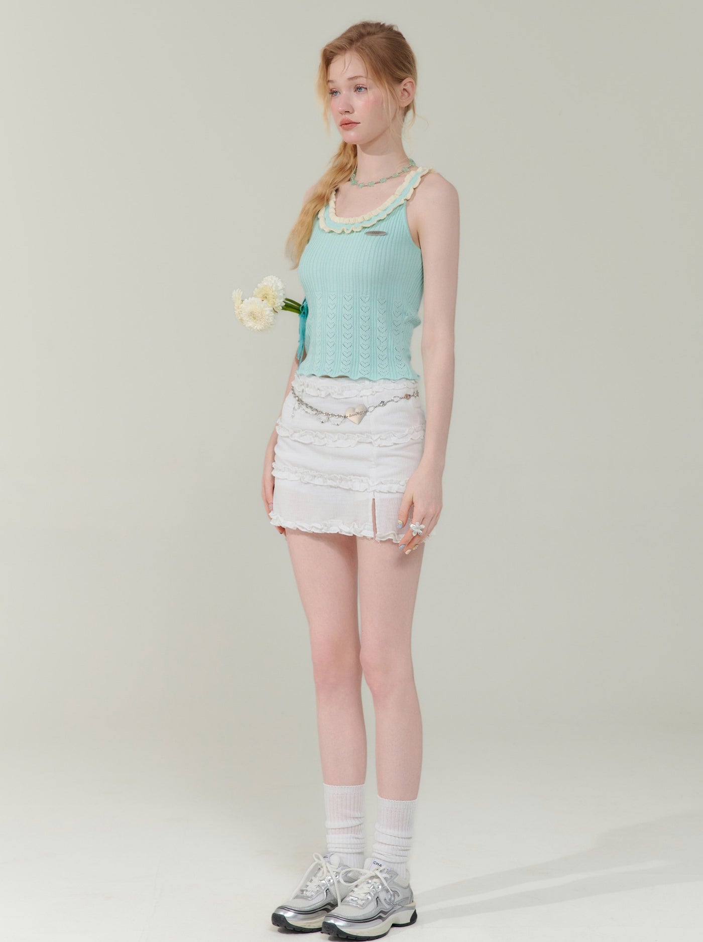 High Waist Slim White Cake Short Skirt ZIZ0149